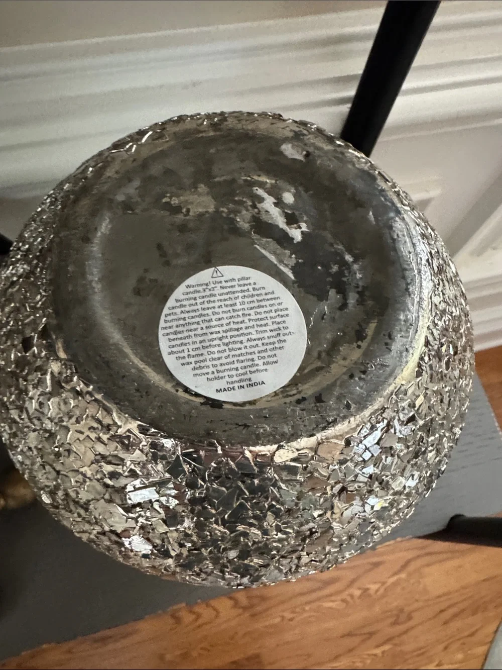 Gold Mosaic crushed mirror Vase